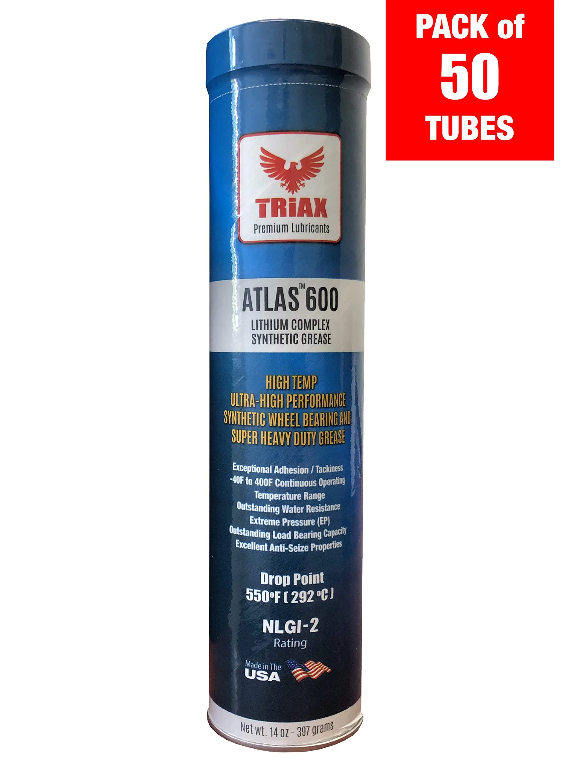 TRIAX Atlas 600 Grasso Sintetico Blu NLGI 2 (50 cartucce da 400 g) - immagine 1