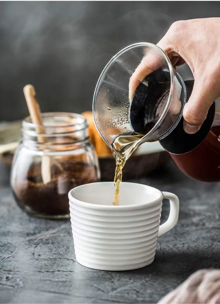 YunNasi Pour Over Coffee Maker con Caraffa in Vetro e Filtro Permanente in Acciaio Inox, 400ml - immagine 6
