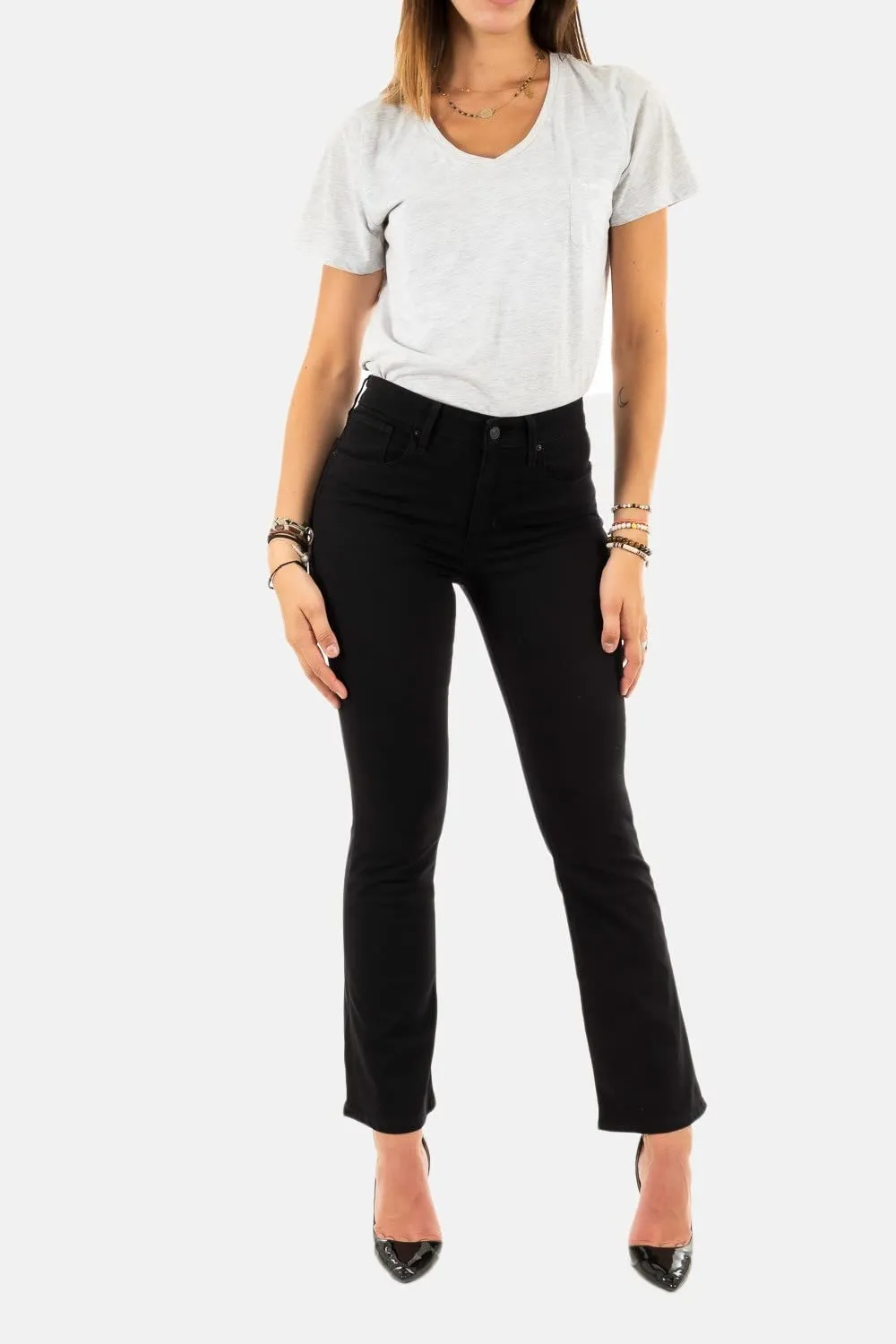 Levi's 725 High Rise Bootcut Jeans Donna, Nero Black Sheep, 24W / 32L - immagine 2