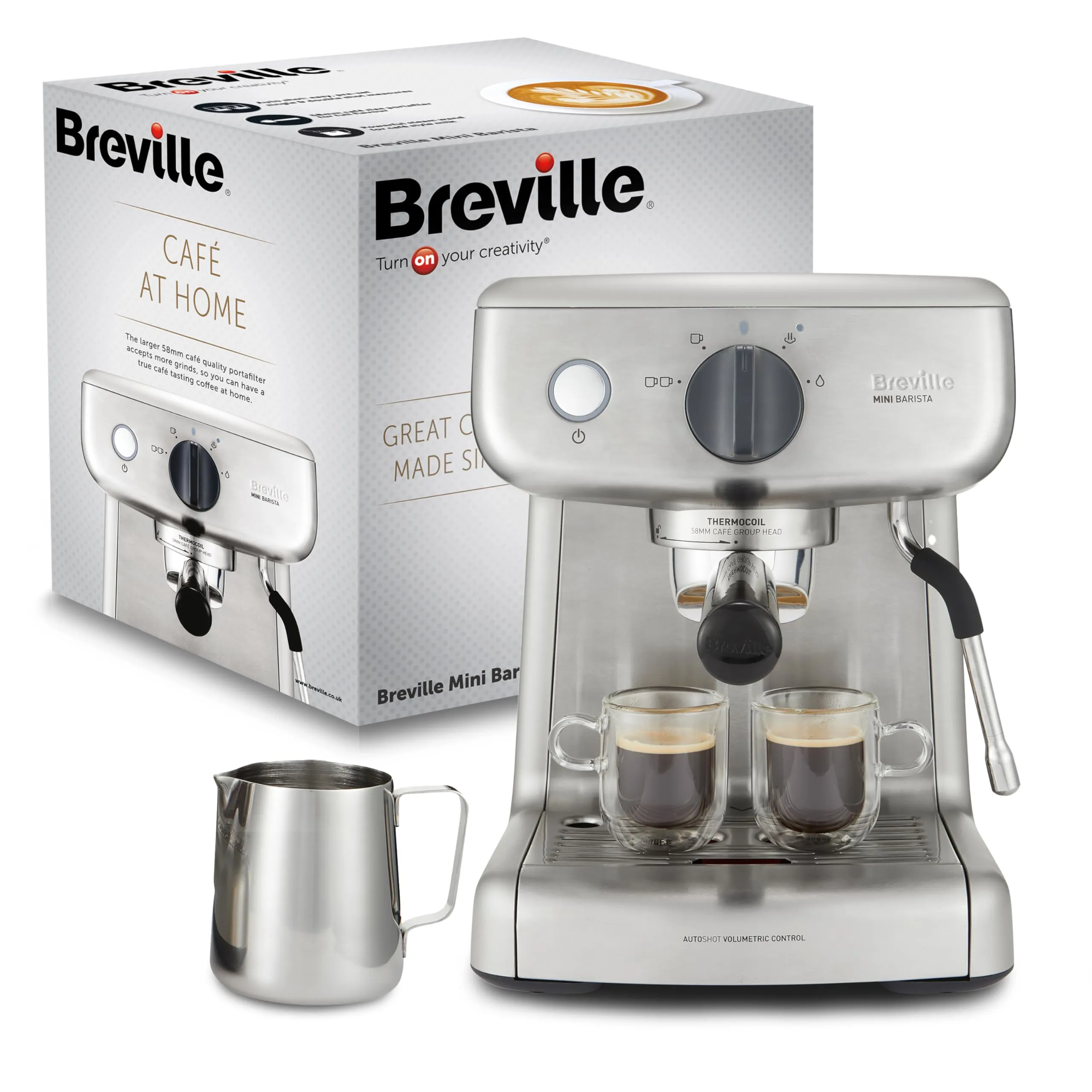 Breville Barista Mini VCF125X Macchina da Caffè Espresso 15 Bar, 2L - immagine 1