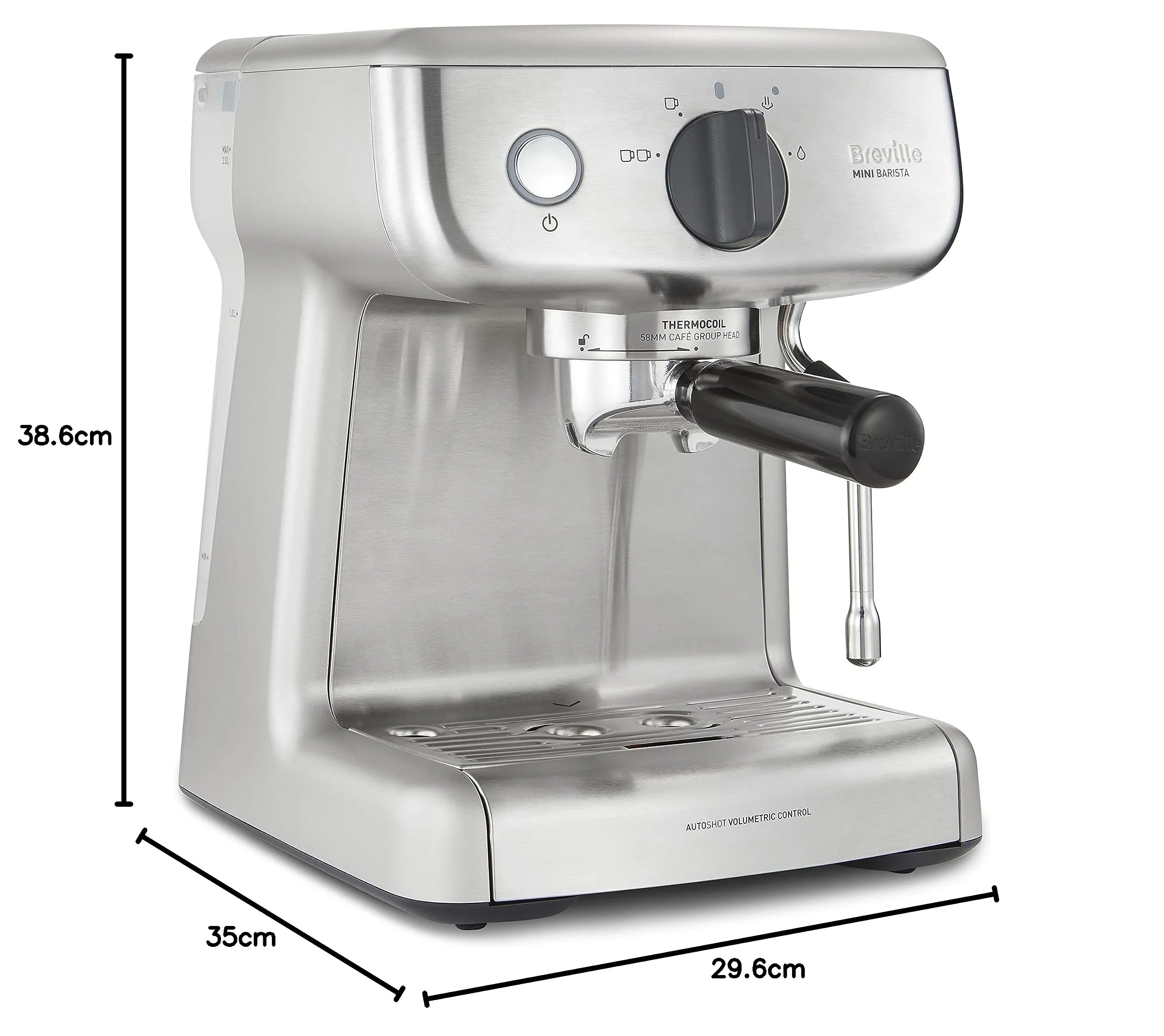 Breville Barista Mini VCF125X Macchina da Caffè Espresso 15 Bar, 2L - immagine 3