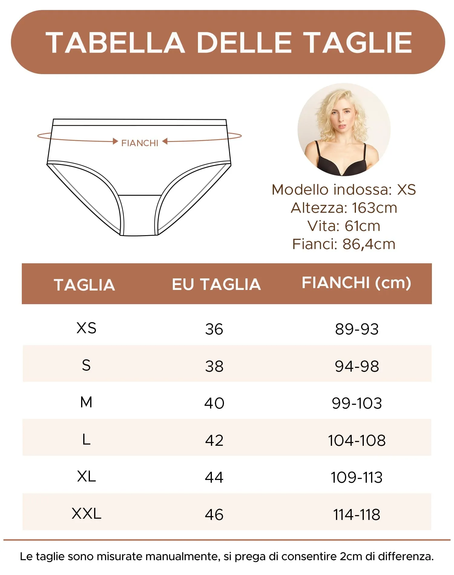 INNERSY Slip in Cotone Donna Vita Bassa, Pacco da 6 (XL, Nero/Bianco/Grigio) - immagine 6