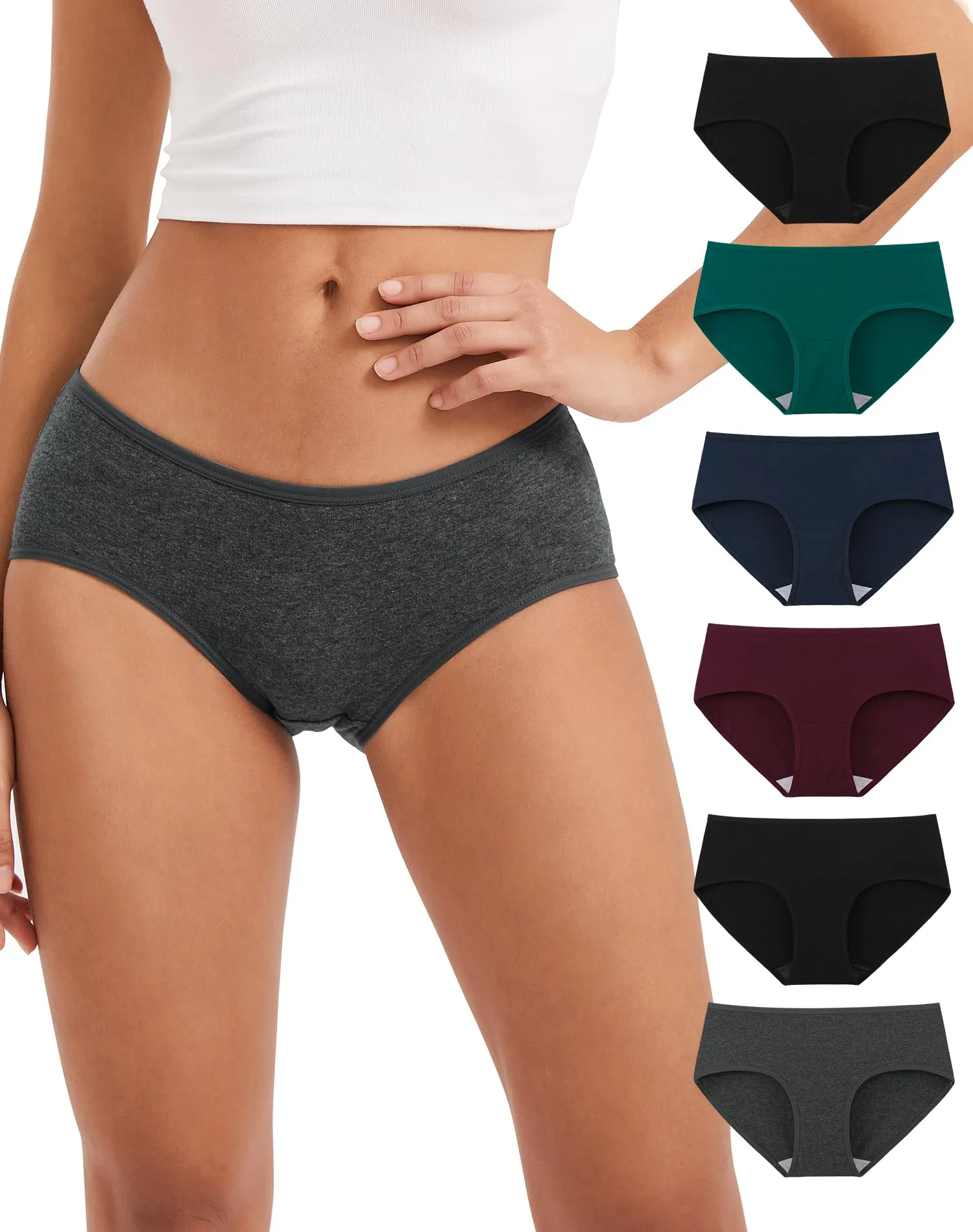 INNERSY Slip Donna Vita Bassa in Cotone, Pacco da 6, Multicolore, S-EU 38 - immagine 1