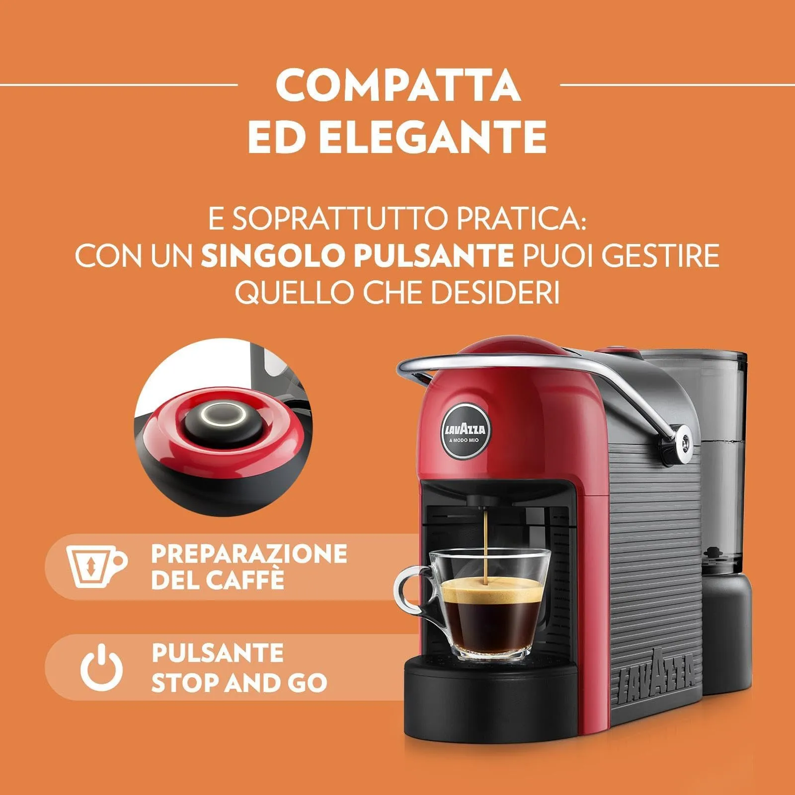 Lavazza a Modo Mio Jolie Evo Macchina per Caffè, 10 bar, Nera - immagine 5