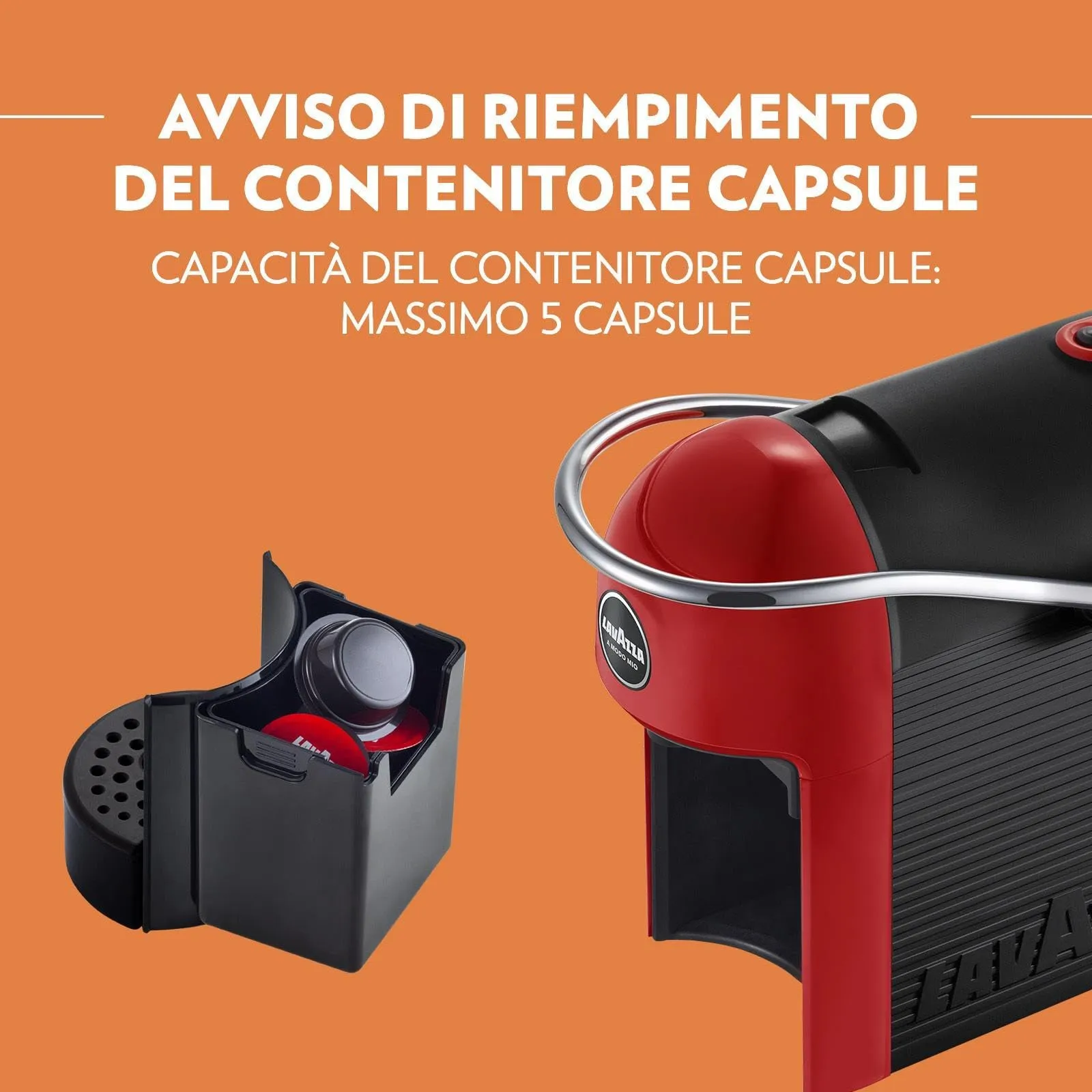 Lavazza a Modo Mio Jolie Evo Macchina per Caffè, 10 bar, Nera - immagine 8