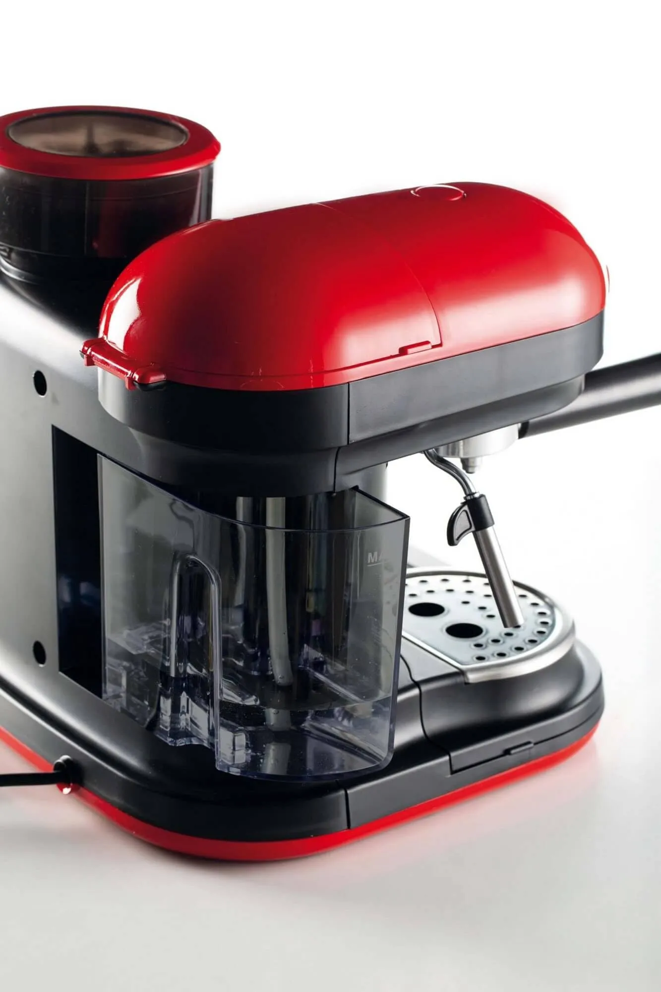 Ariete 1318 Macchina da Caffè con Macinacaffè, Montalatte, 15 bar, 1080 Watt, 0,8 Litri, Rosso - immagine 6