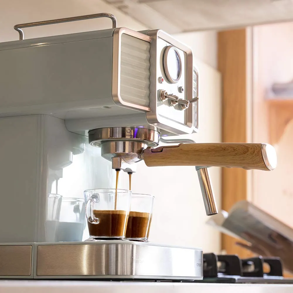 Cecotec Power Espresso 20 Macchina da Caffè Espresso e Cappuccino, 1350W, 20 Bar, Thermoblock, 1.5L, Design Vintage - immagine 3