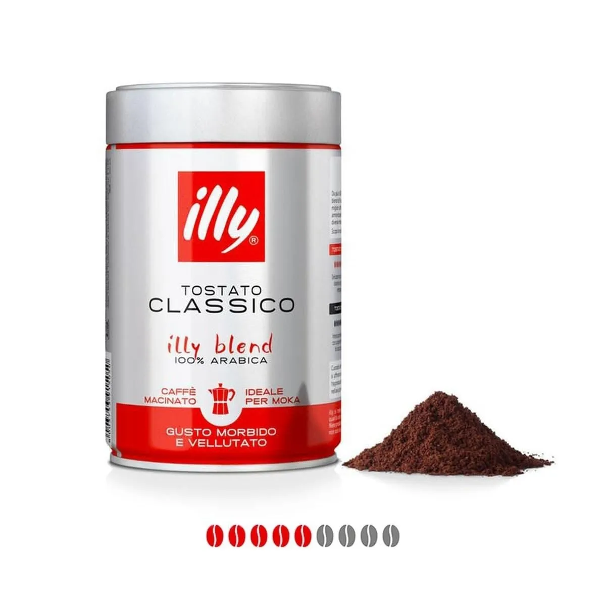 illy Caffè Macinato Moka Tostato Classico - 6 x 250g - immagine 3