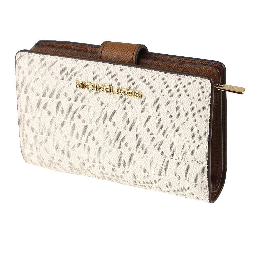 Michael Kors Jet Set Travel Portafoglio portamonete con zip, misura media, Vaniglia - immagine 1
