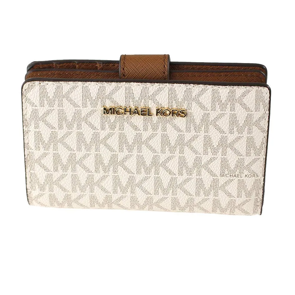 Michael Kors Jet Set Travel Portafoglio portamonete con zip, misura media, Vaniglia - immagine 2