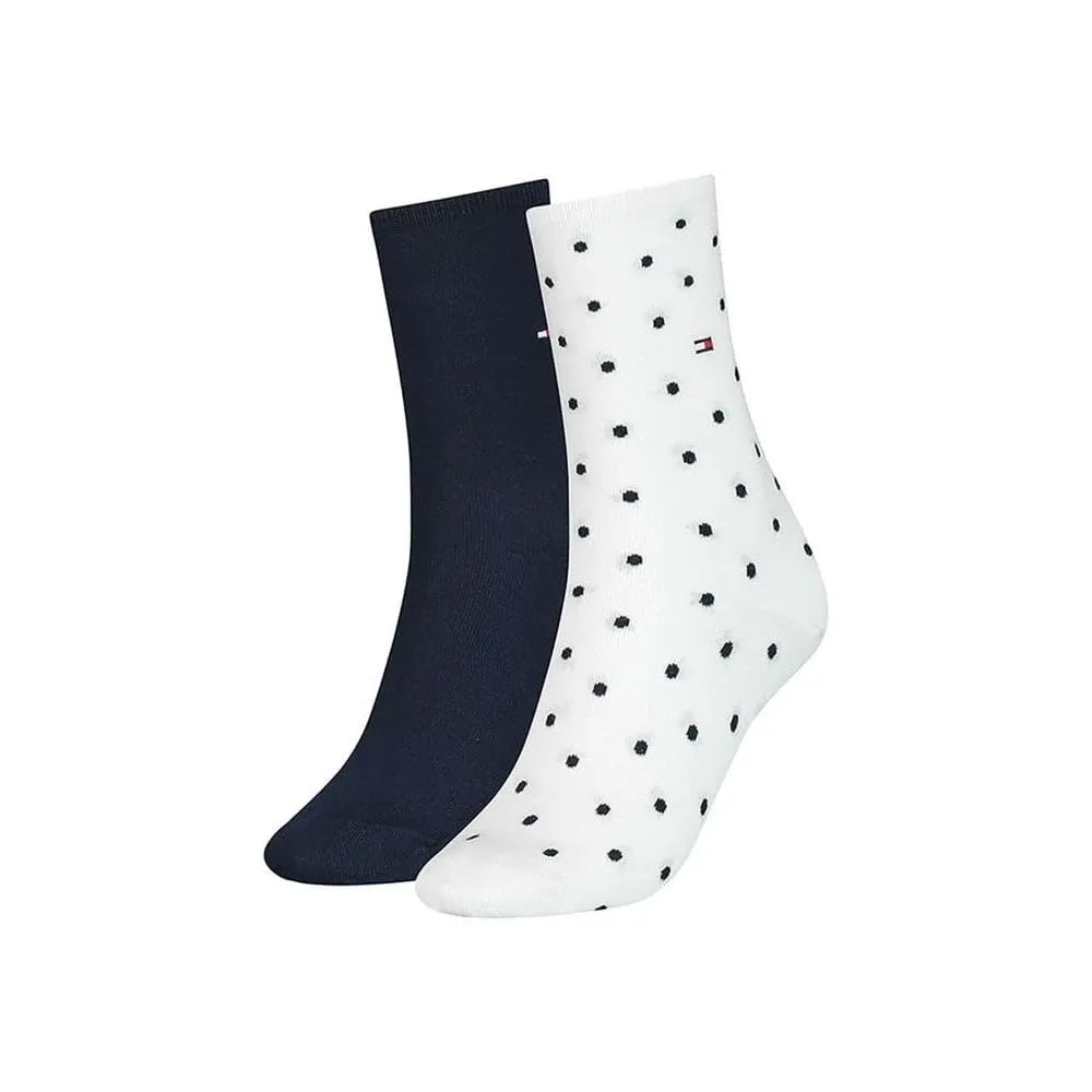 Tommy Hilfiger Classic Women's Socks, Bianco 493, 39-42 (Pack of 2) - immagine 1