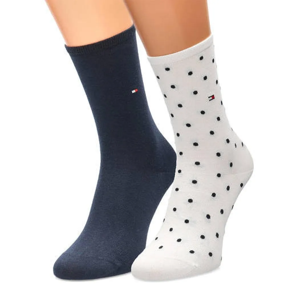 Tommy Hilfiger Classic Women's Socks, Bianco 493, 39-42 (Pack of 2) - immagine 4
