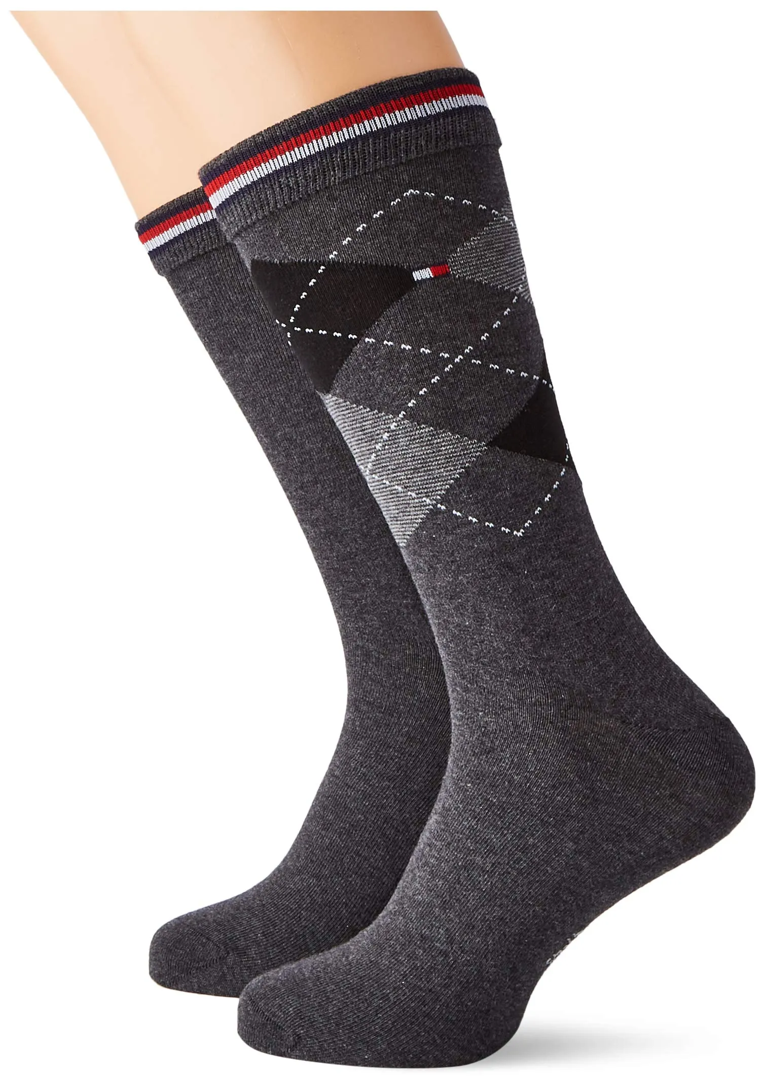 Tommy Hilfiger Classic Men's Socks, Anthracit 495, 43-46 (Pack of 2) - immagine 2