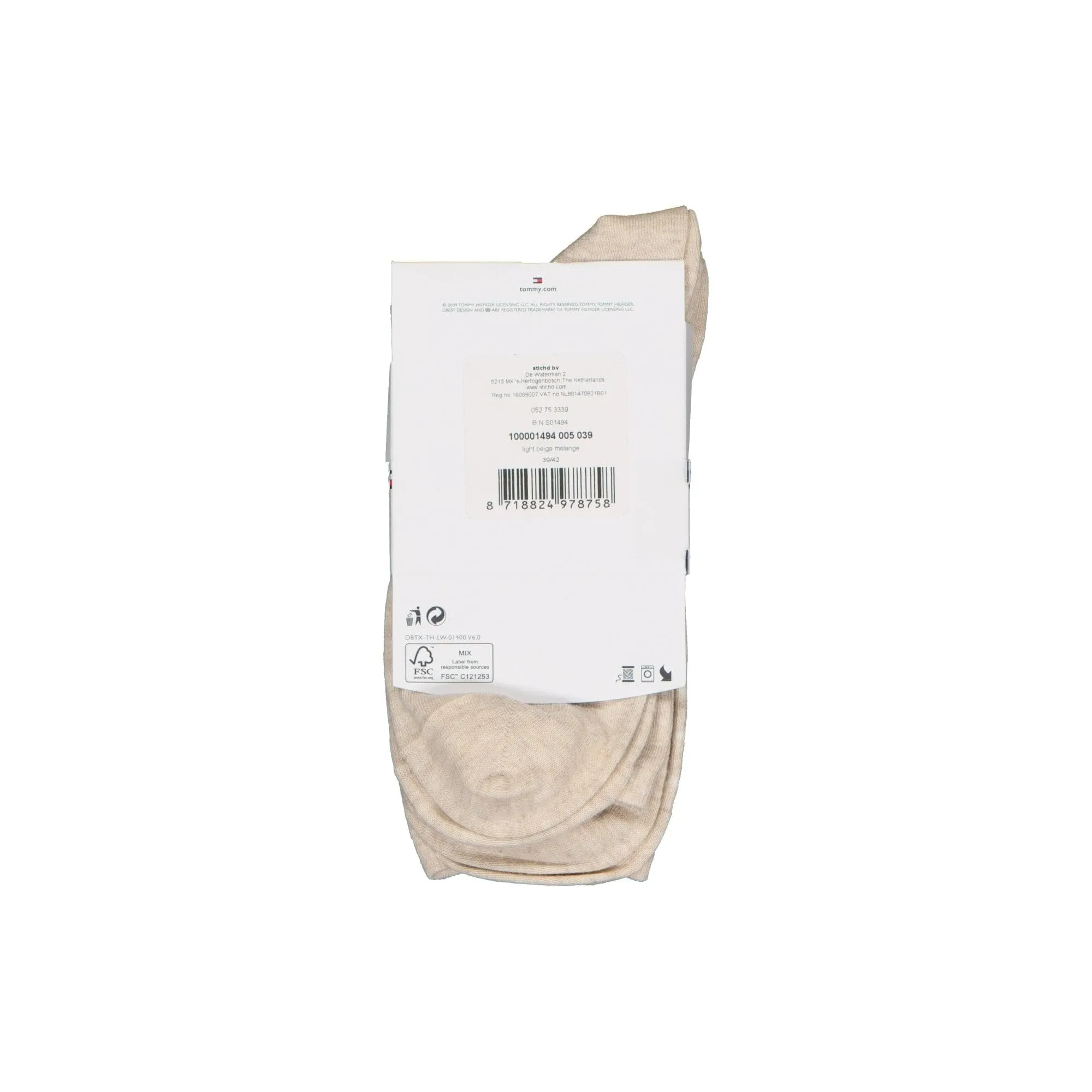 Tommy Hilfiger Classic Women's Socks, Beige 494, 39-42 (Pack of 2) - immagine 4
