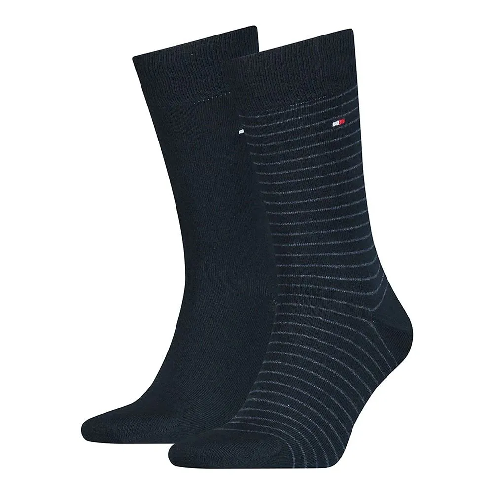 Tommy Hilfiger Classic Men's Socks, Navy 095, 47-49 (Pack of 2) - immagine 1