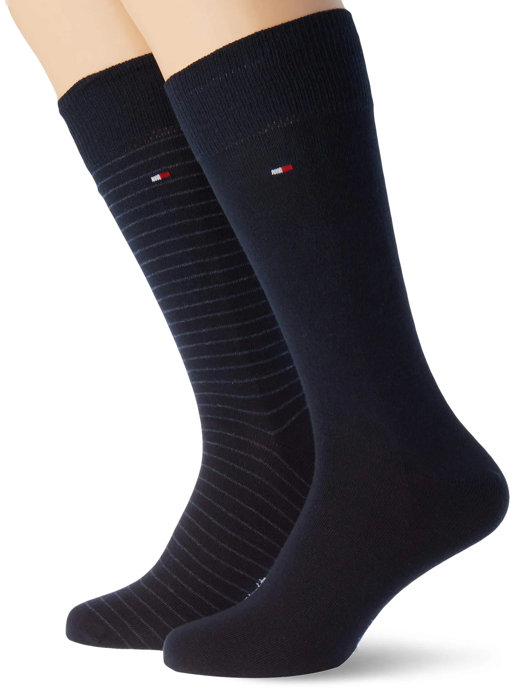 Tommy Hilfiger Classic Men's Socks, Navy 095, 47-49 (Pack of 2) - immagine 2