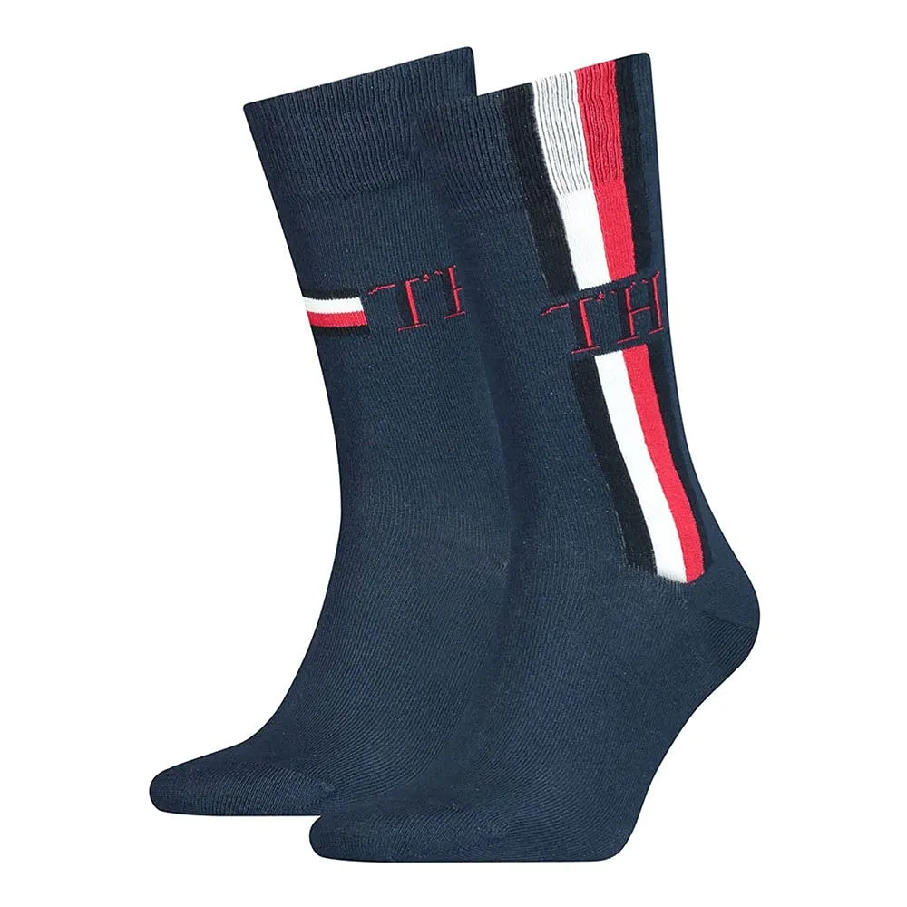 Tommy Hilfiger Classic Men's Socks, Navy 354, 39-42 (Pack of 2) - immagine 1