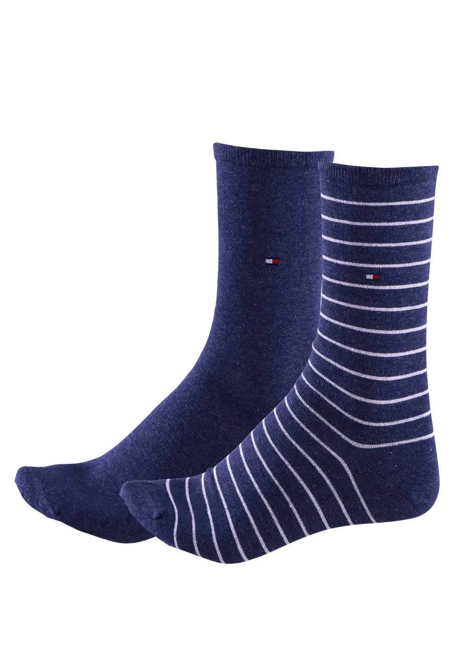 Tommy Hilfiger Classic Women's Socks, Navy 494, 39-42 (Pack of 2) - immagine 1