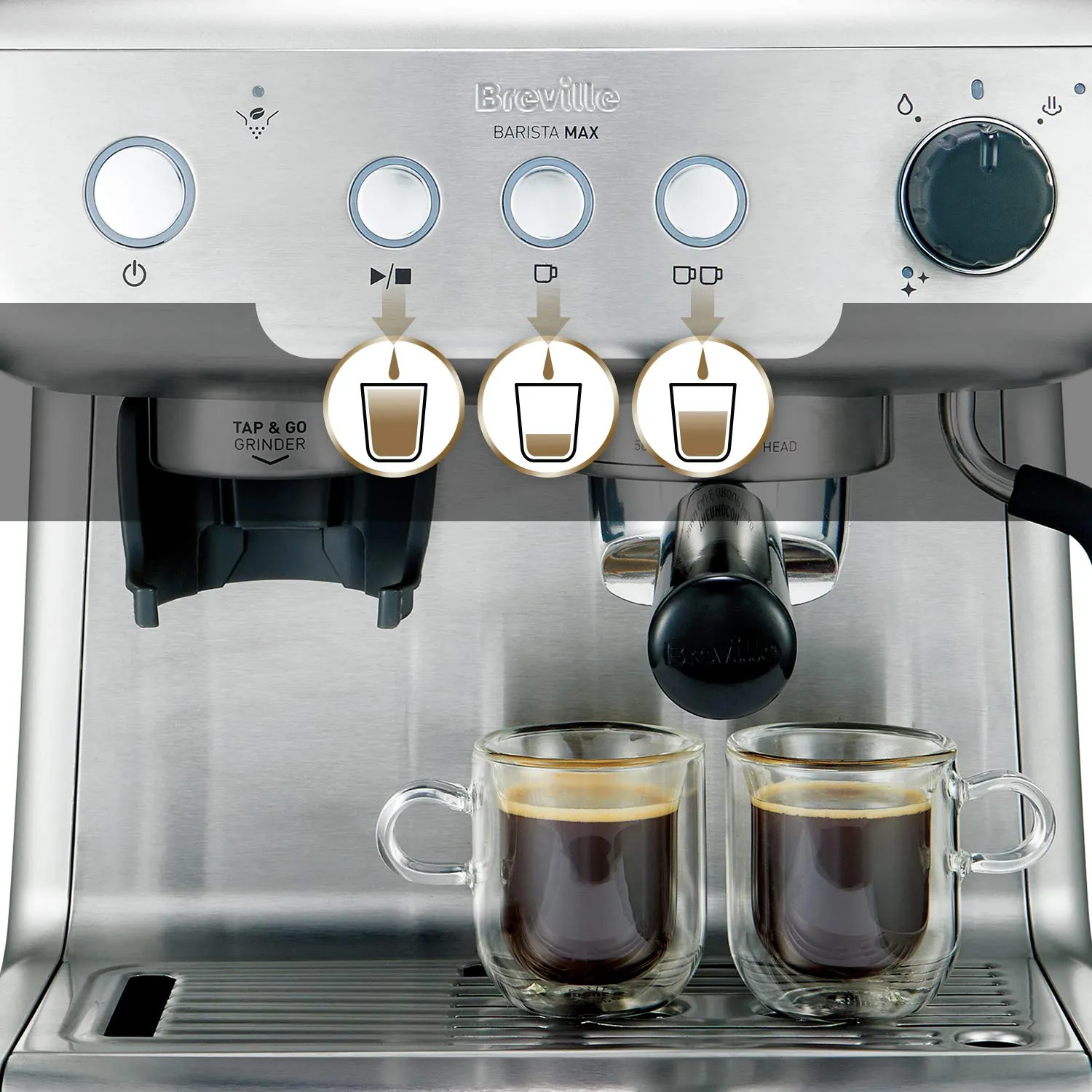 Breville Barista Max VCF126X Macchina da Caffè Espresso con Macinacaffè - immagine 3