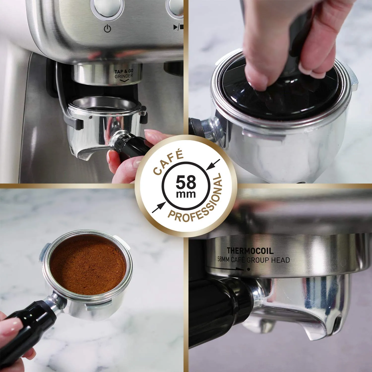 Breville Barista Max VCF126X Macchina da Caffè Espresso con Macinacaffè - immagine 6