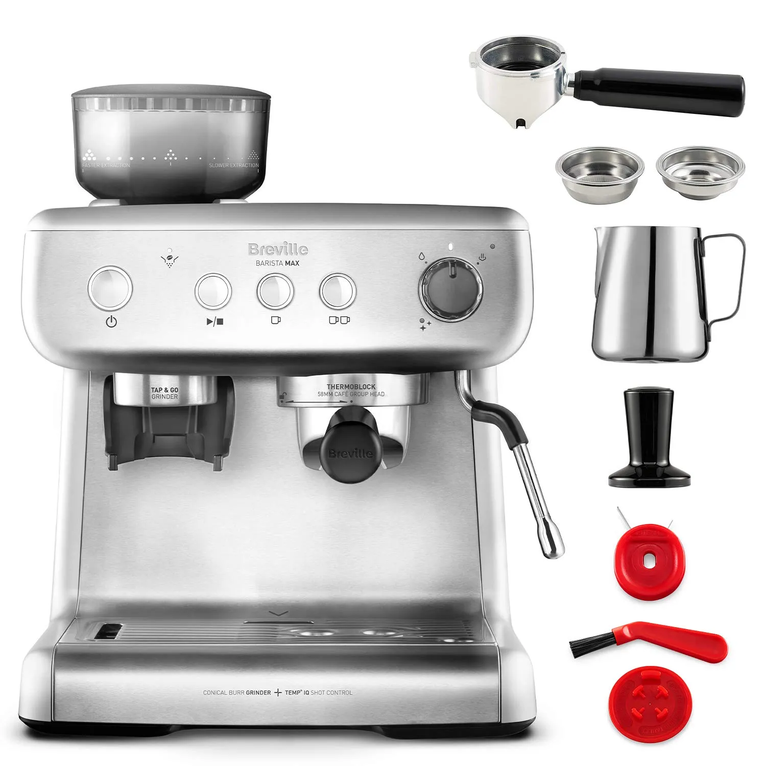Breville Barista Max VCF126X Macchina da Caffè Espresso con Macinacaffè - immagine 7
