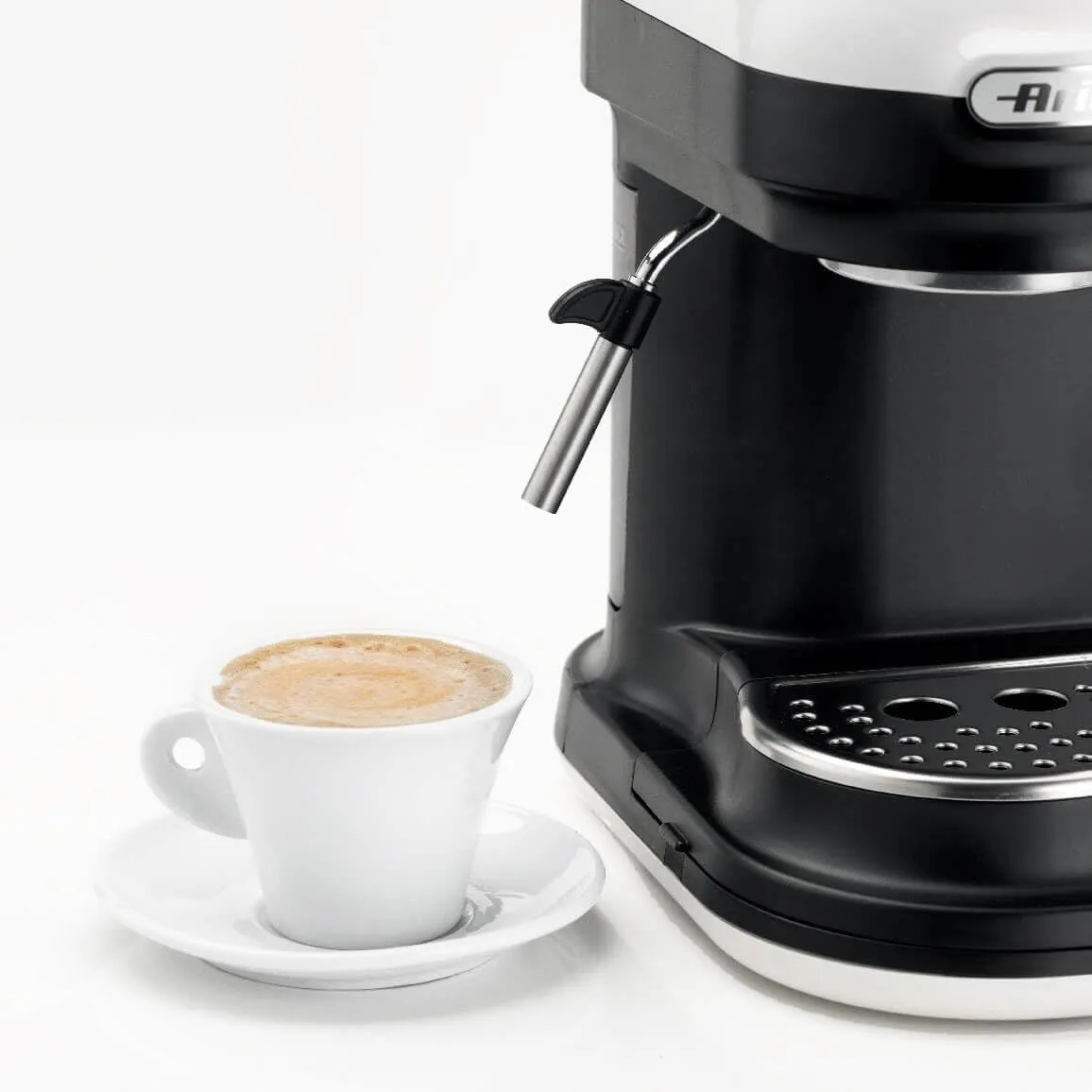 Ariete 1318 Moderna Macchina per Caffè Espresso con Macinacaffè Integrato, 1080 W, 800 cc, Bianco - immagine 2