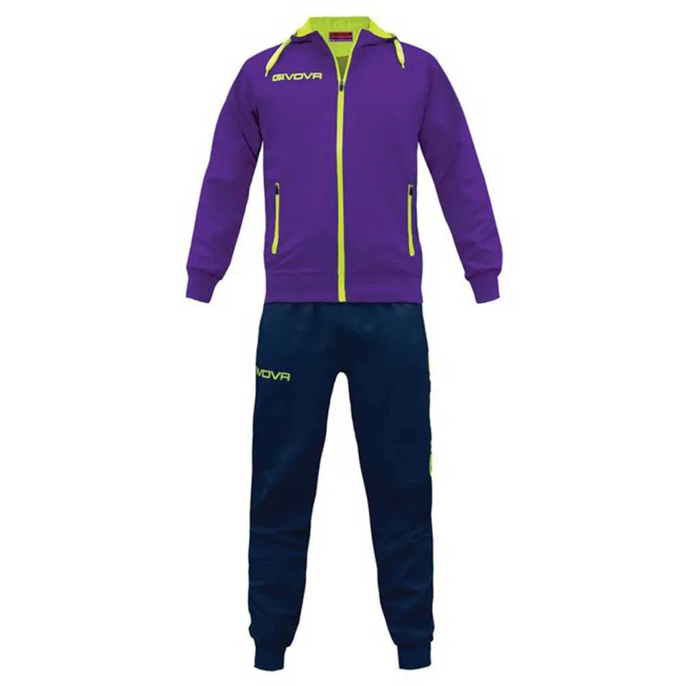 Givova Tuta Winner, Viola/Verde Fluo, S, Unisex - immagine 1