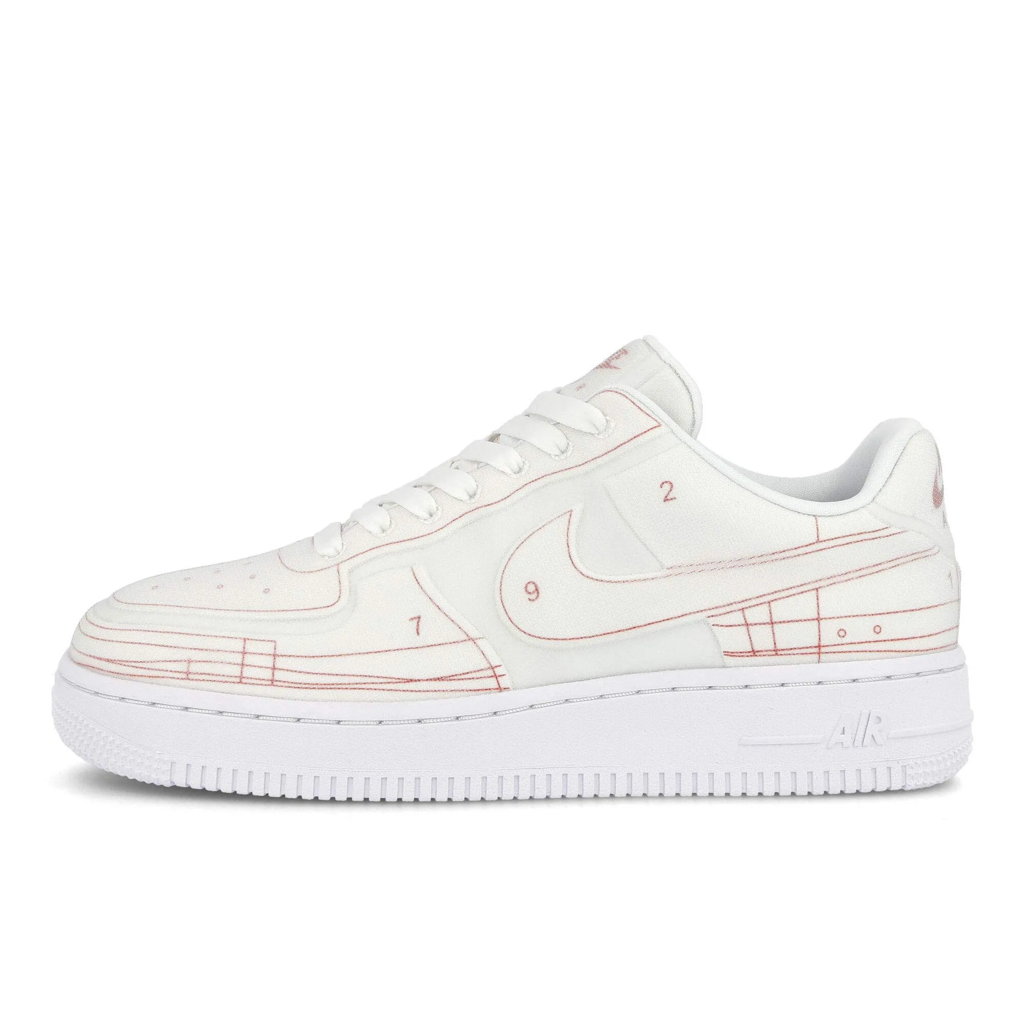 Nike 193154406177 Donna Scarpa da Passeggio, Summit White/Summit White/University Red, 40.5 EU - immagine 1