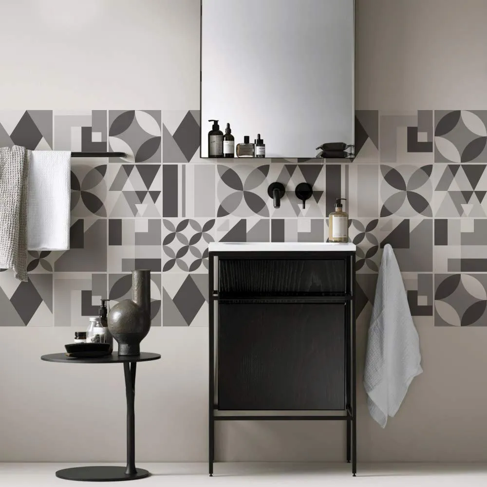 RE-COVERTILES Adesivi Piastrelle in PVC per Cucina e Bagno, 12 Pz 15x15 cm, PS00217 - immagine 1