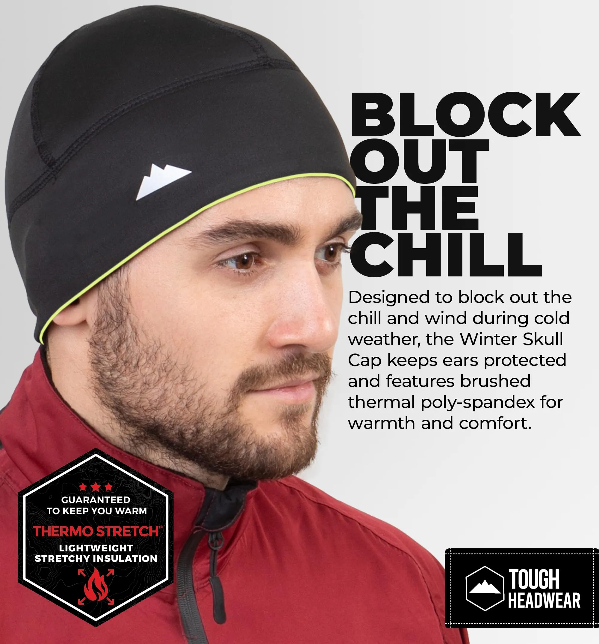Tough Headwear Sottocasco Moto Invernale Termico per Ciclismo e Sport, Taglia Unica - immagine 2