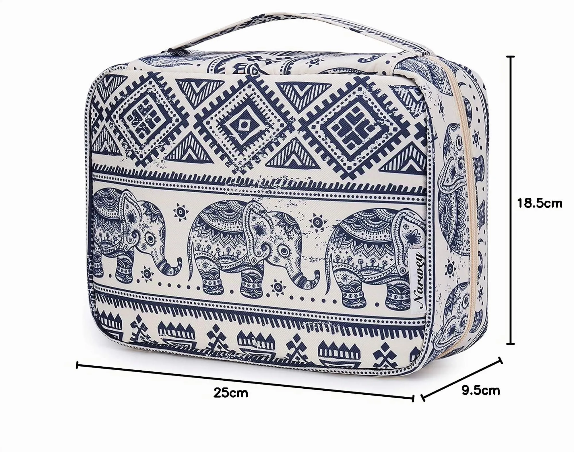 Narwey Beauty Case da Viaggio da Appendere, Borsa da Toilette e Trousse per Cosmetici (Elefante) - immagine 8
