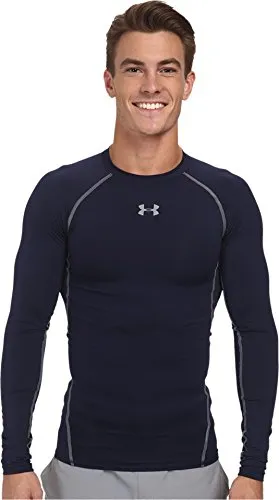 Under Armour UA HG Armour Long Sleeve Men's Shirt - Midnight Navy/Steel 410 - S - immagine 2