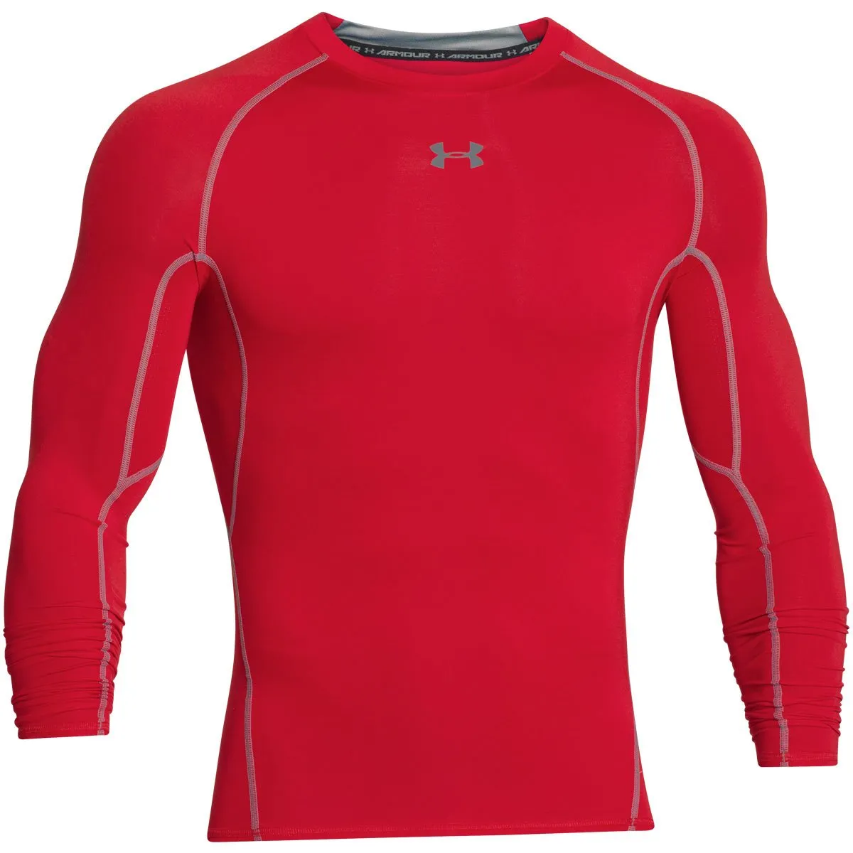 Under Armour UA HG Armour Long Sleeve Men's Shirt, Red/Steel 600, XL - immagine 1