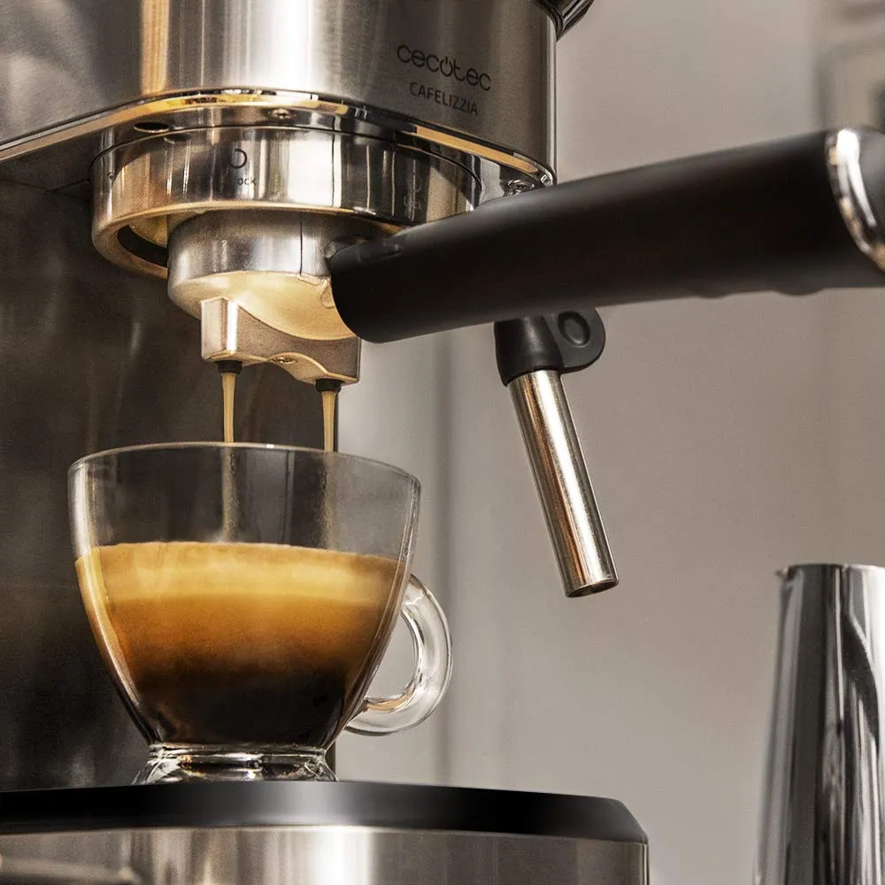 Cecotec Cafelizzia 790 Steel Macchina da caffè espresso e cappuccino, 1350 W, 20 bar, Serbatoio 1,2L - immagine 4