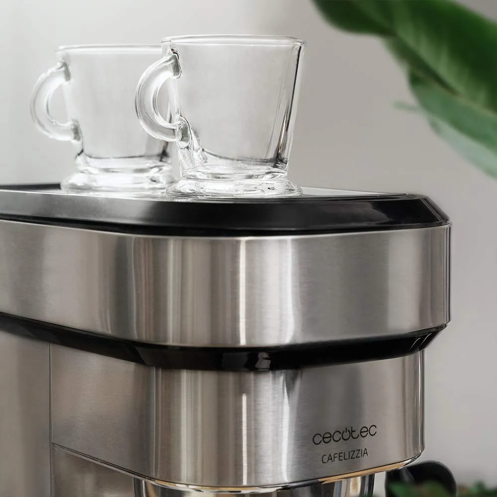 Cecotec Cafelizzia 790 Steel Macchina da caffè espresso e cappuccino, 1350 W, 20 bar, Serbatoio 1,2L - immagine 10