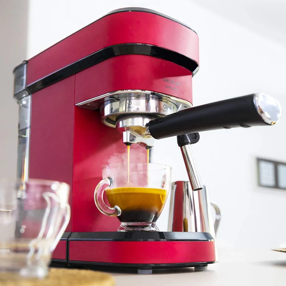 Cecotec Cafelizzia 790 Shiny Macchina da Caffè Espresso e Cappuccino, 1350 W, 20 Bar, Rosso - immagine 2