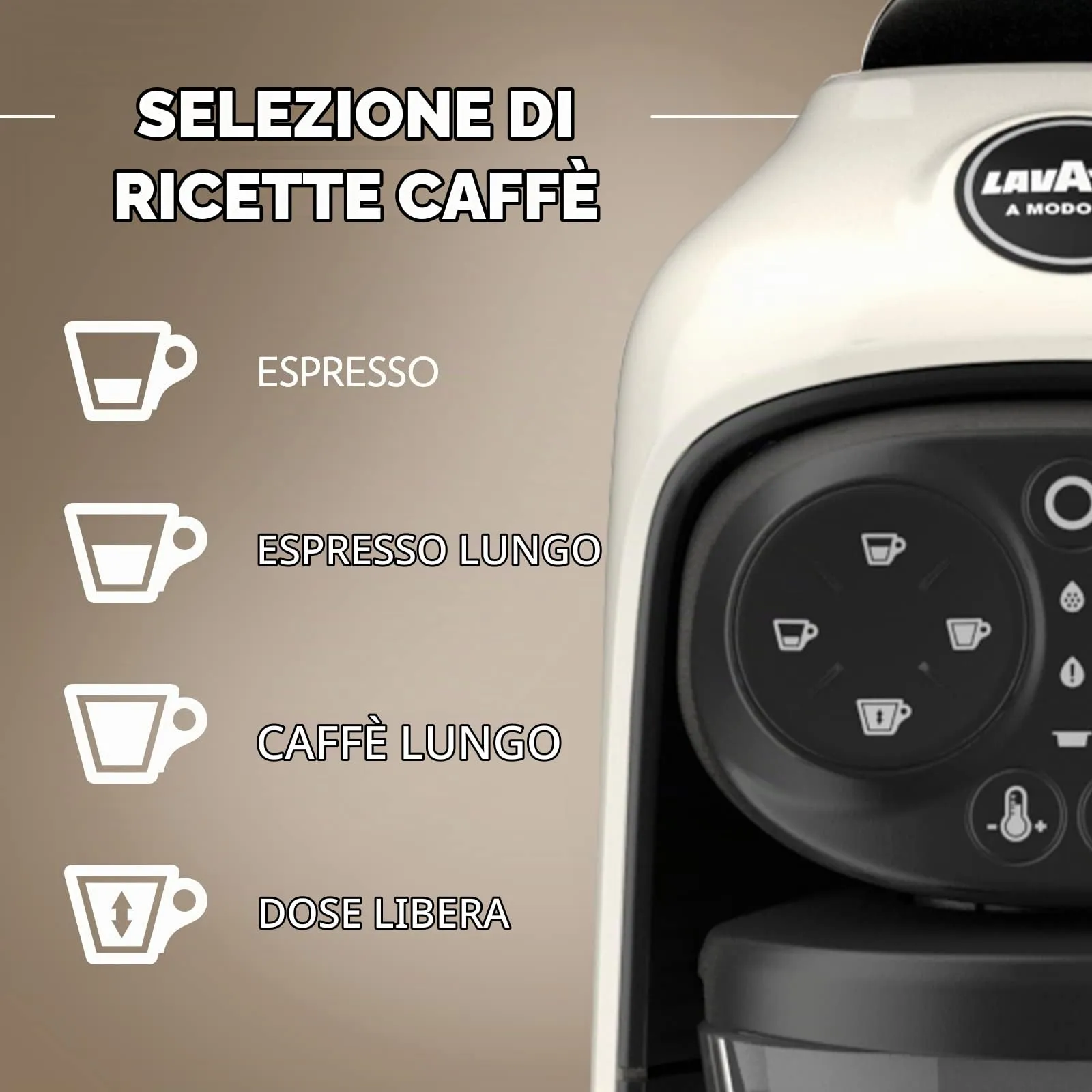 Lavazza A Modo Mio Deséa Macchina da caffè espresso, color crema - immagine 5