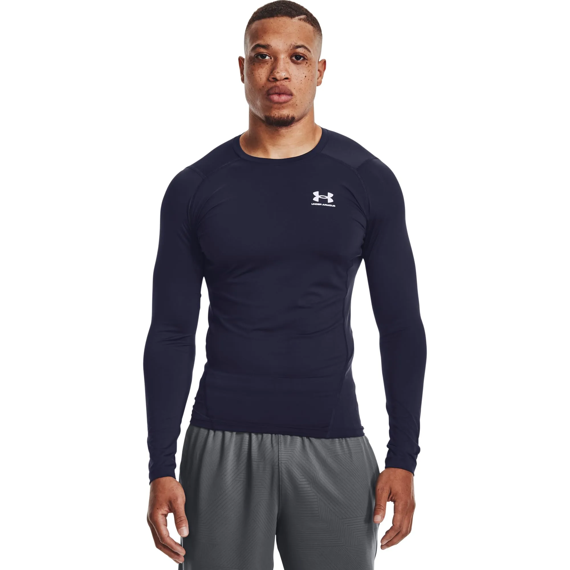 Under Armour UA HG Armour Comp LS Long Sleeve Shirt, Midnight Navy, M - immagine 2