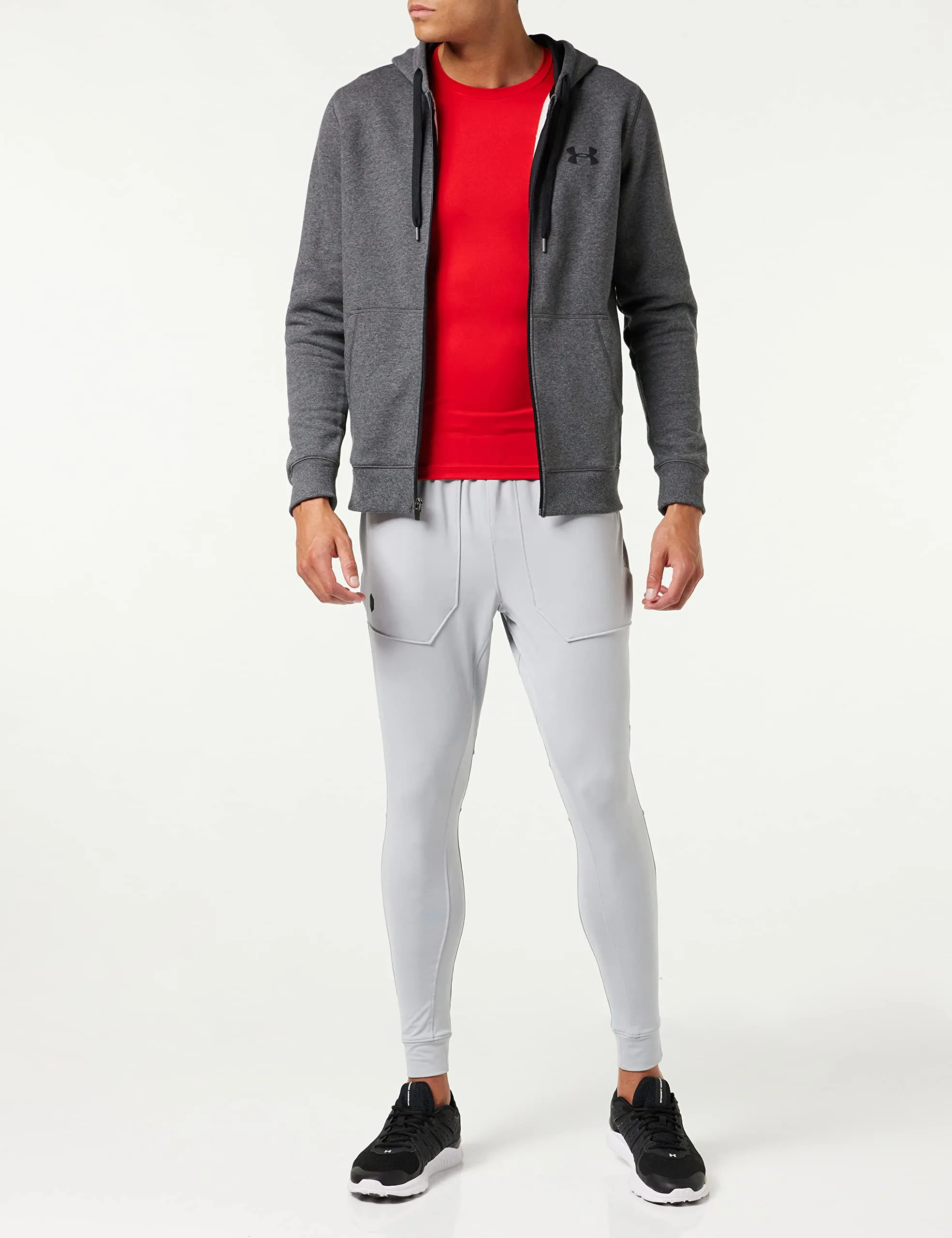 Under Armour UA HG Armour Comp LS Long Sleeve T-Shirt, Red, M Men - immagine 4