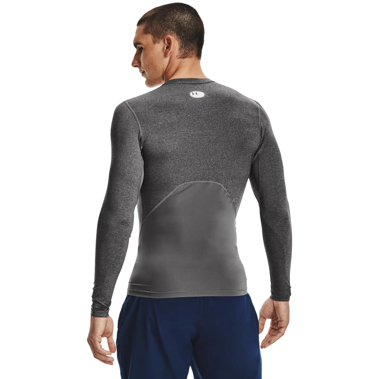 Under Armour UA HG Armour Comp LS, Carbon Heather, M Uomo - immagine 5