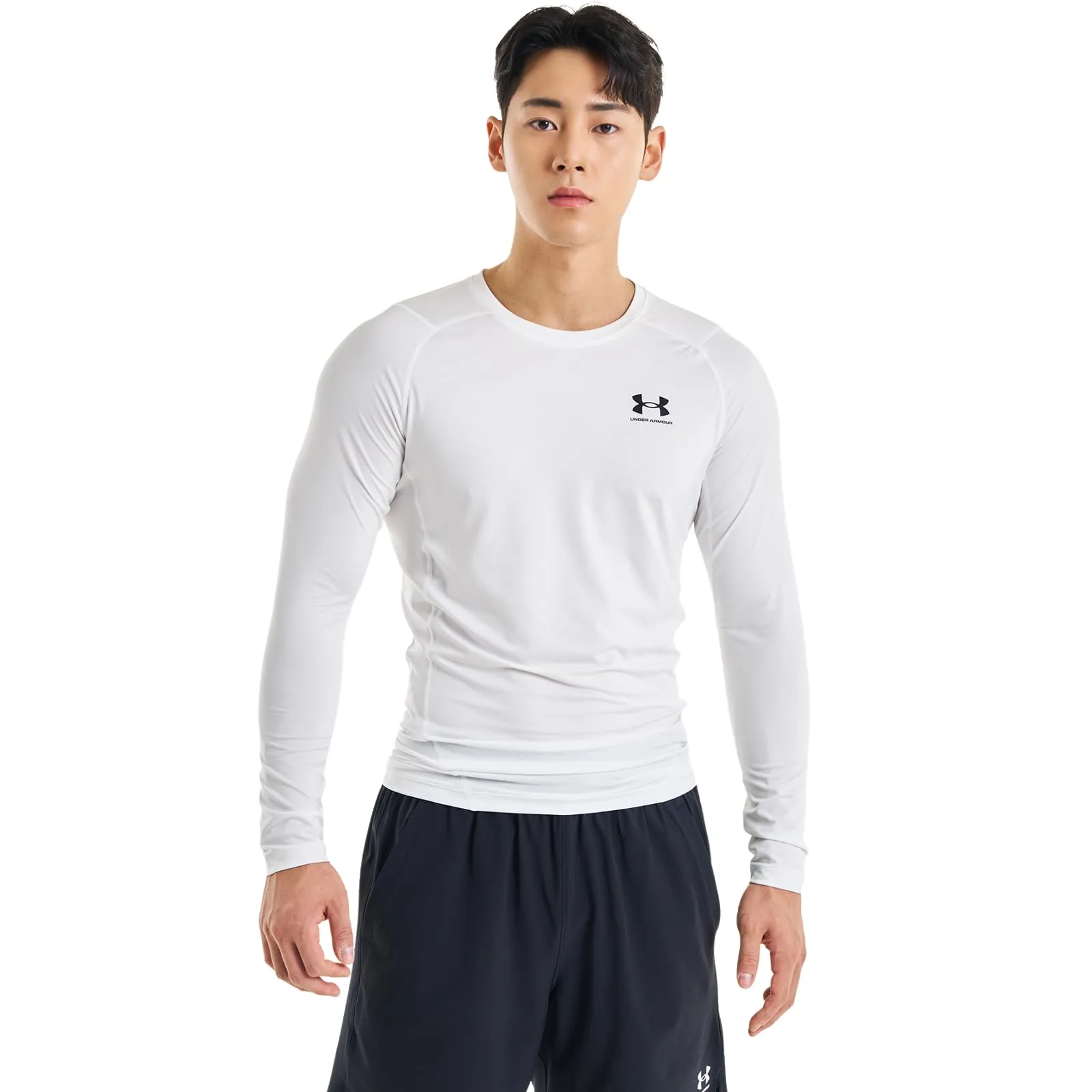 Under Armour UA HG Armour Comp LS Long Sleeve T-Shirt, Bianco, XXL Uomo - immagine 5