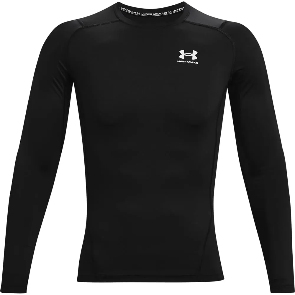 Under Armour UA HG Armour Comp LS Maglietta a maniche lunghe, Nero, S-M Uomo - immagine 3