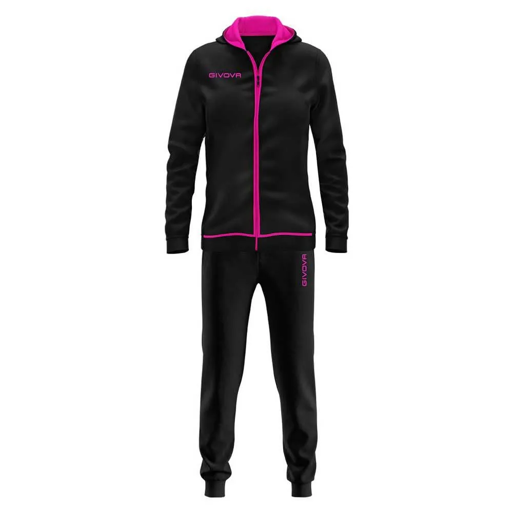 Givova Tuta King Star Donna Felpa Nero/Fuxia - immagine 1