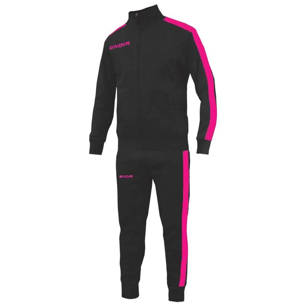 Givova Revolution Senior Tracksuit, Nero/Fuxia, L, Unisex - immagine 1