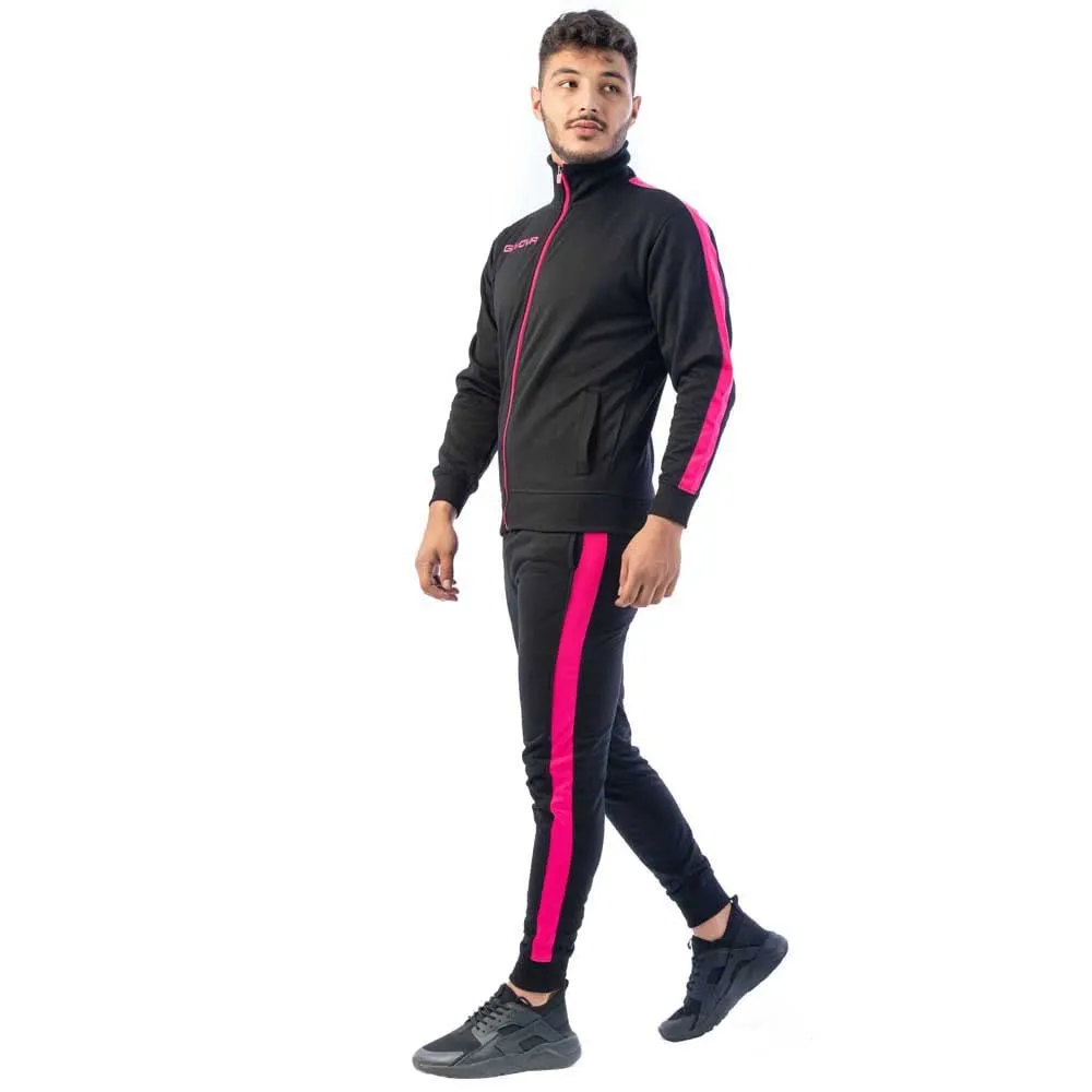 Givova Revolution Senior Tracksuit, Nero/Fuxia, L, Unisex - immagine 2