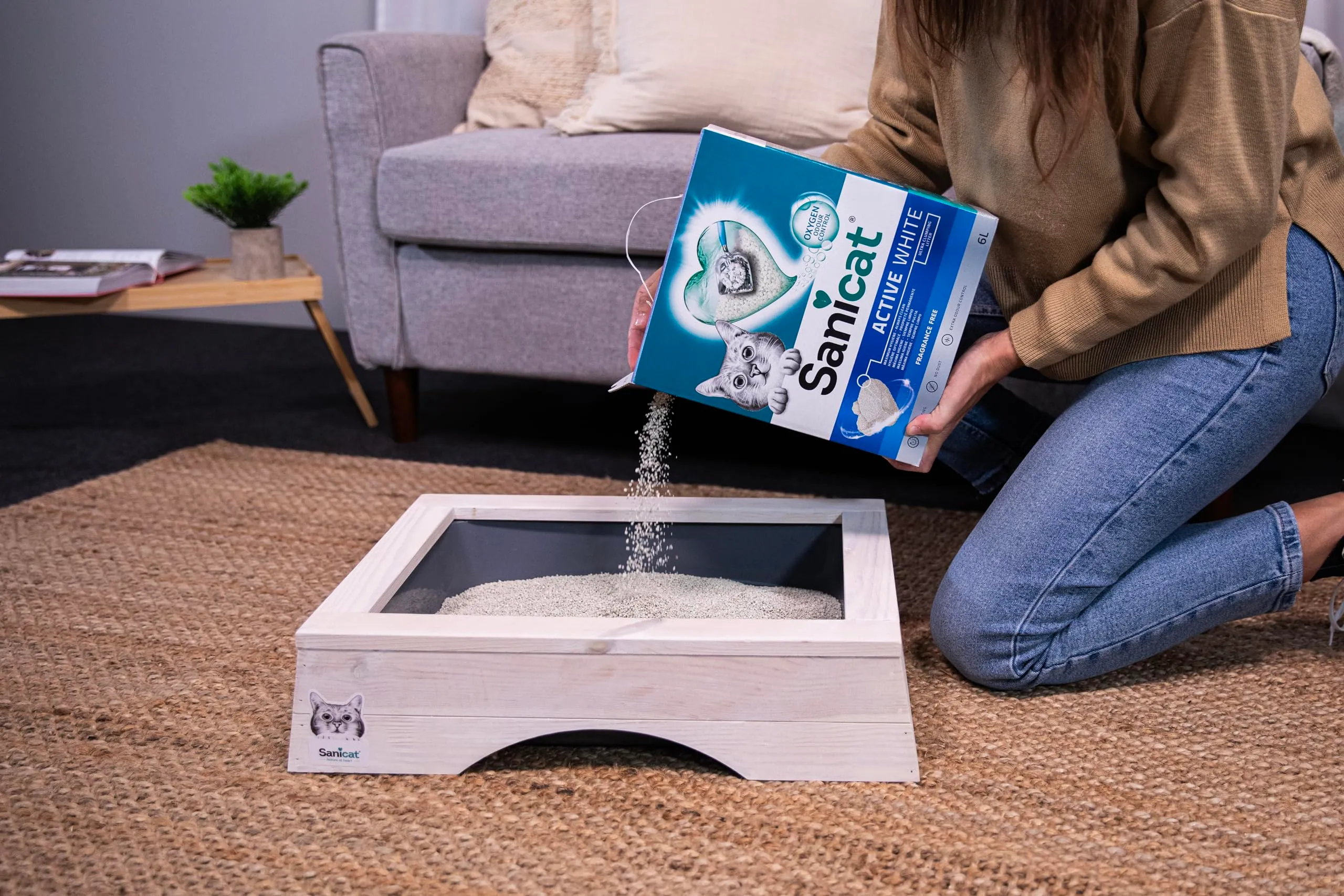 Sanicat Lettiera per Gatti Agglomerante Senza Profumo, 6 L - immagine 8