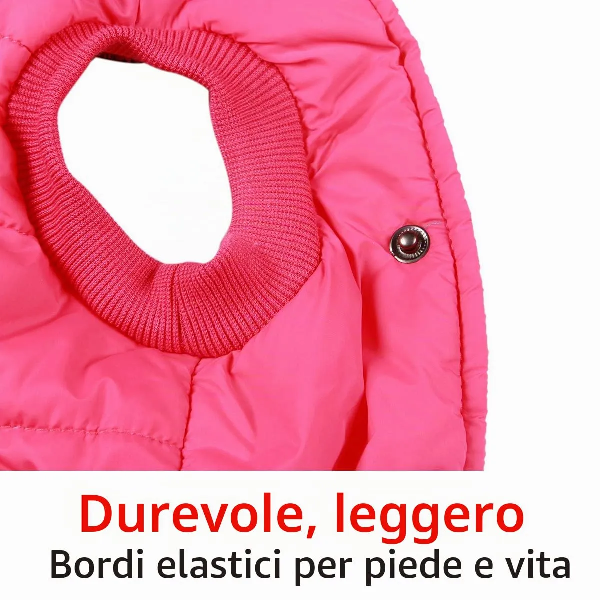 JoyDaog Cappottino Invernale per Cani con Cappuccio, Foderato in Pile, Rosa, Taglia L - immagine 8