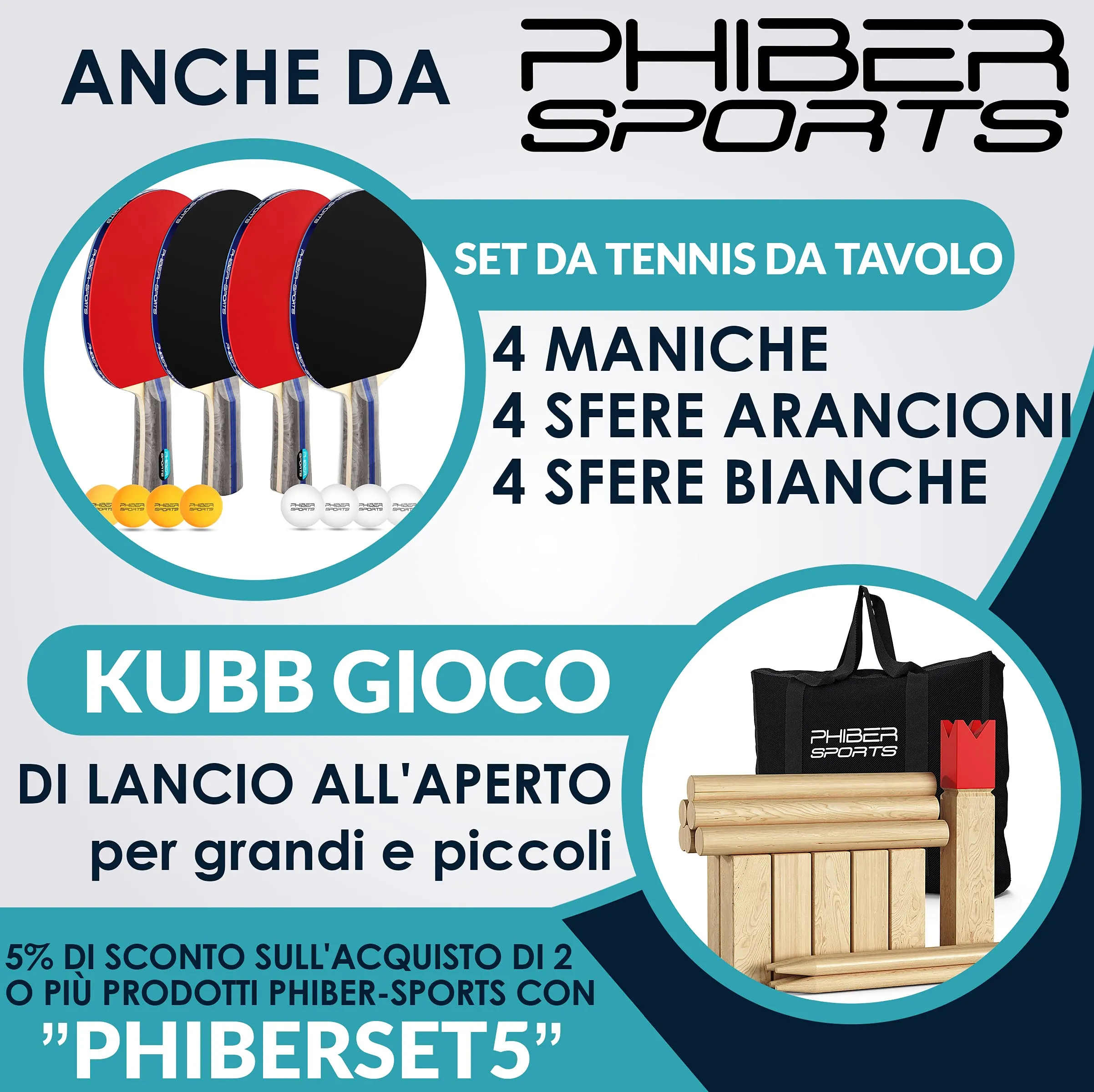 PHIBER-Sports Anelli per Frisbee, 2 Pezzi - immagine 7
