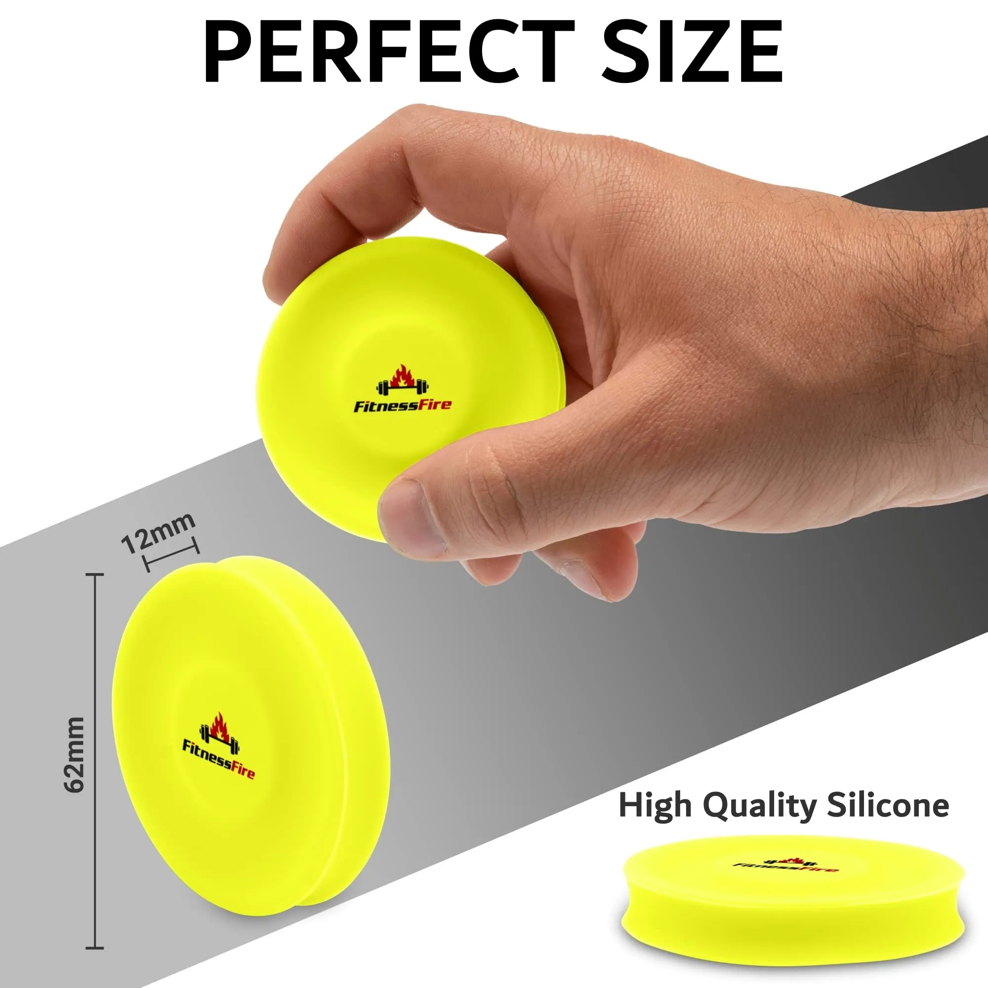 FitnessFire Set di 3 Mini Frisbee (Giallo) - immagine 3