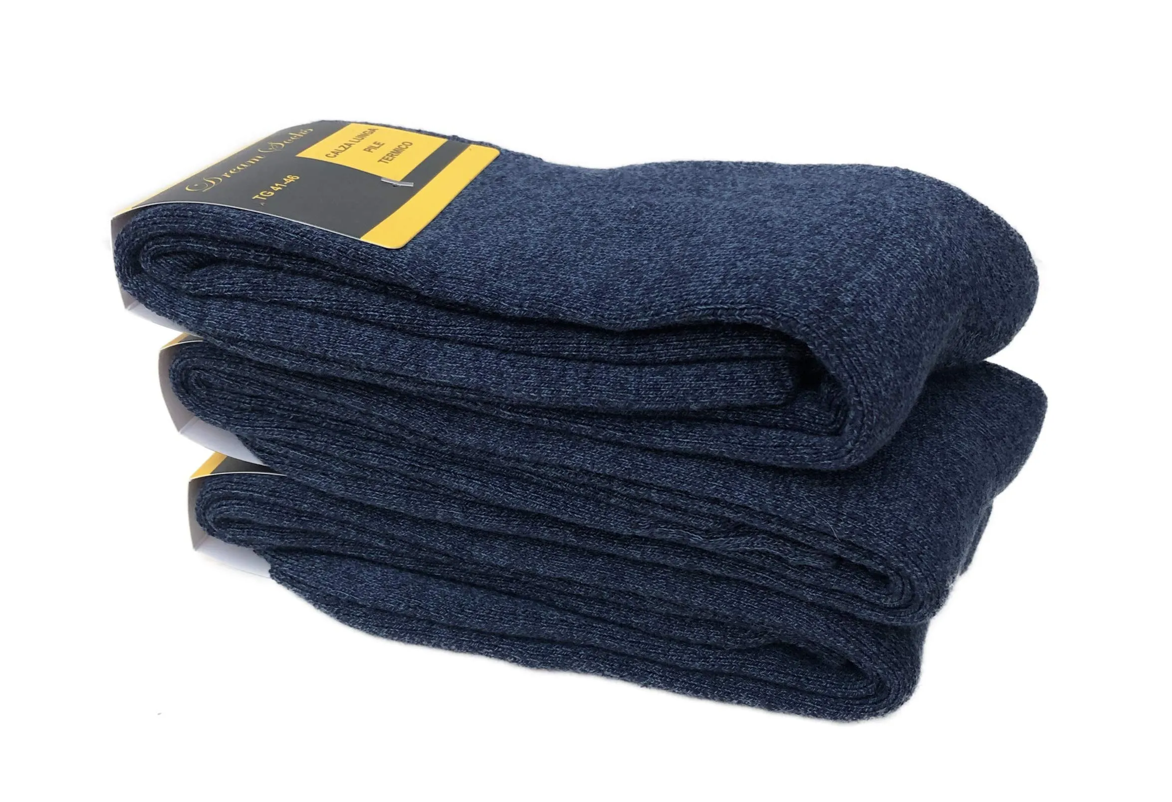 DREAM SOCKS Calze in Pile Termiche Invernali da Sci, 41-46, 3 Paia Blu - immagine 2